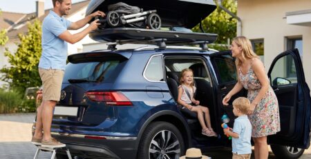 Familienurlaub Auto packen, Dachbox Kinderwagen, Auto stressfrei packen_neu