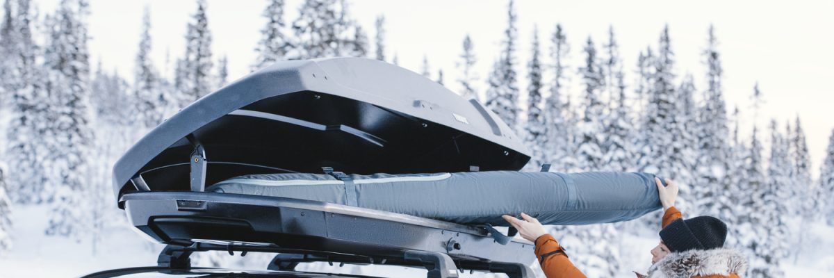 Thule Dachbox. Dachboxenvermietung Winterurlaub